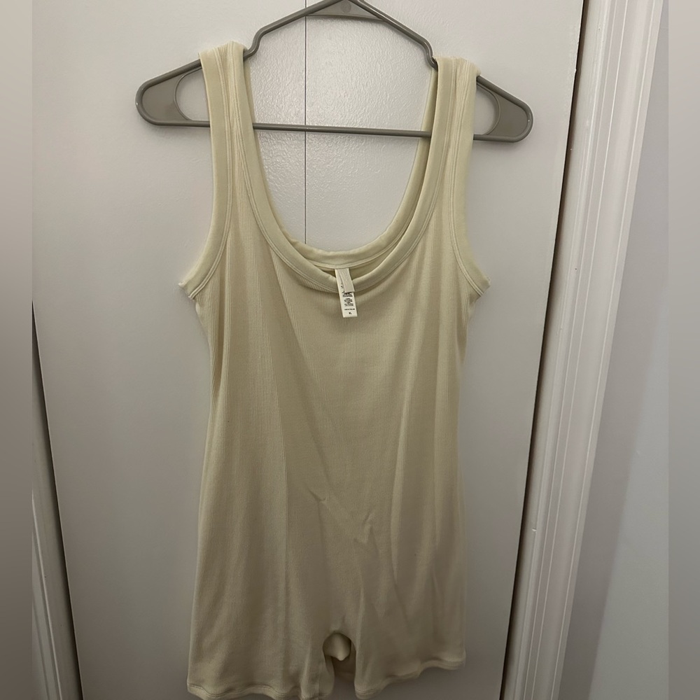 SKIMS Cotton Rib Romper- SIZE XL